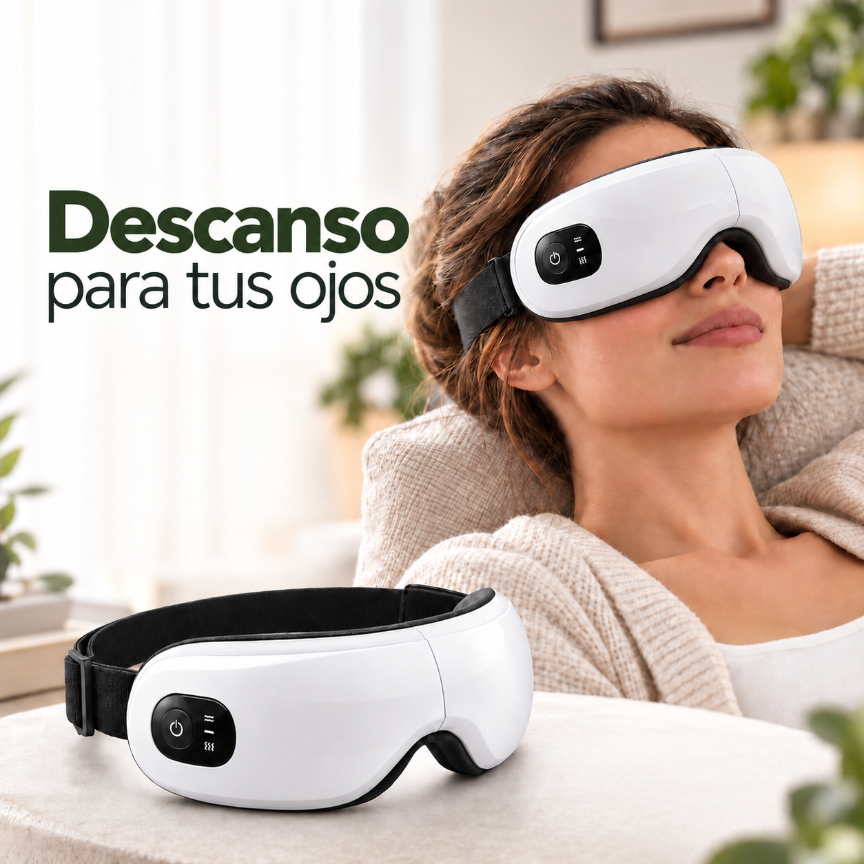 Masajeador de Ojos en uso
